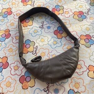Lemaire Brown Croissant-Shaped Leather Bag